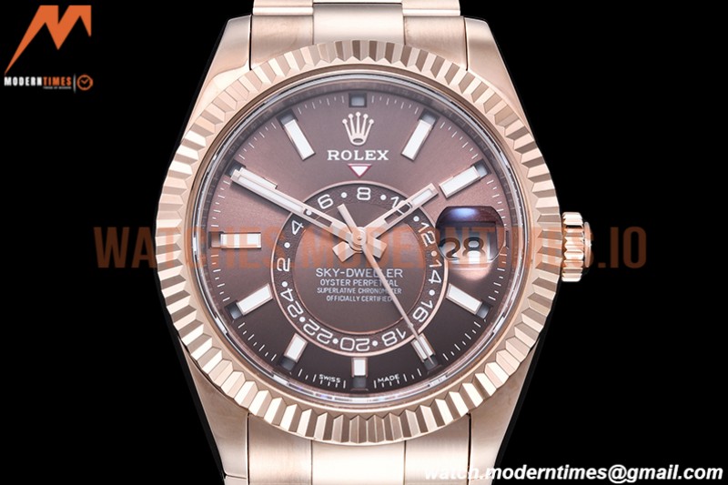 Rolex - Skydweller 326935 RG/RG Brown Noob Asian 23J