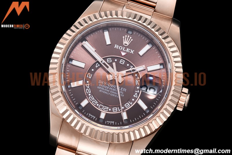 Rolex - Skydweller 326935 RG/RG Brown Noob Asian 23J