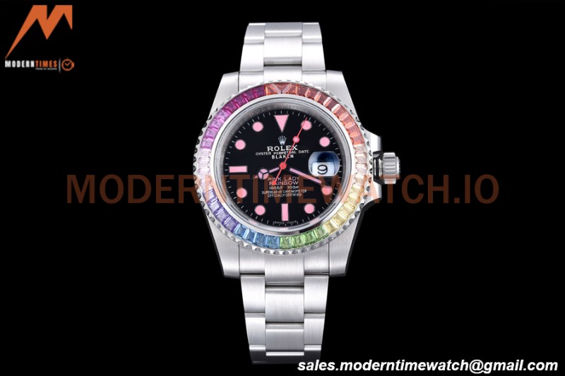 Rolex - Submariner 40mm Blaken Pink Lady SS/SS Diamond Black RAF VR3135