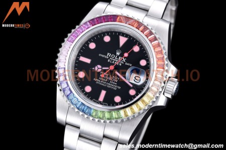 Rolex - Submariner 40mm Blaken Pink Lady SS/SS Diamond Black RAF VR3135