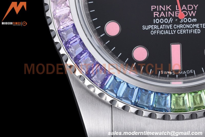 Rolex - Submariner 40mm Blaken Pink Lady SS/SS Diamond Black RAF VR3135