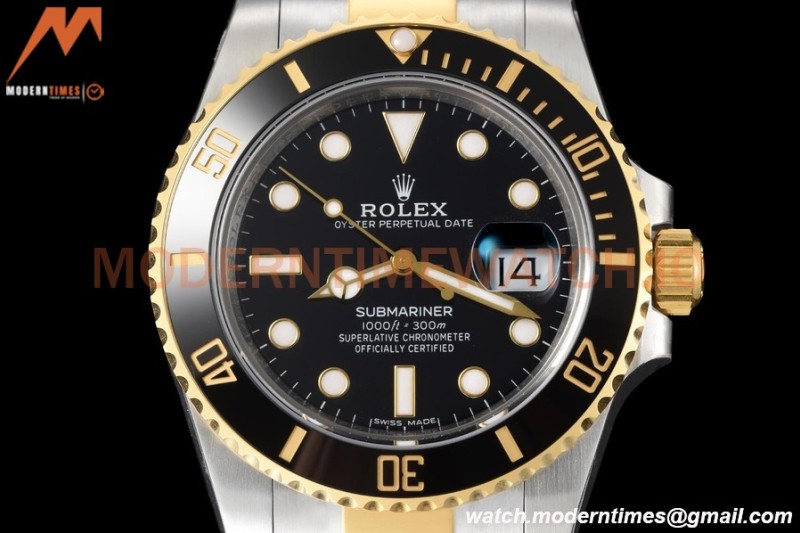 Rolex - Submariner 40mm 116613LN 904L YG/SS Black VSF VS3135