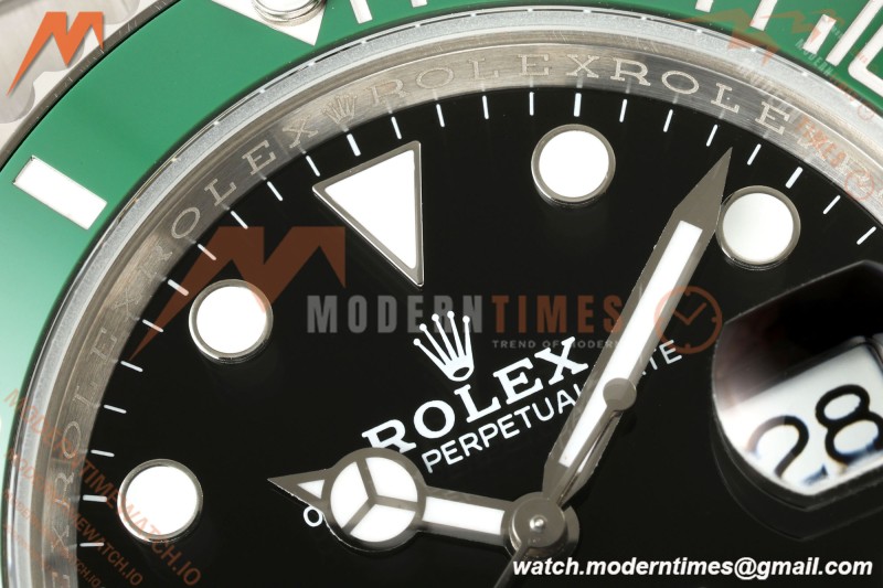 Rolex - Submariner 126610LV Kermit 904L 41mm SS/SS Black QF DD3235 Free Sprung