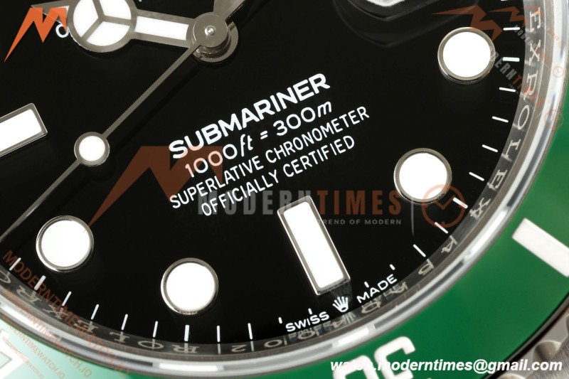 Rolex - Submariner 126610LV Kermit 904L 41mm SS/SS Black QF DD3235 Free Sprung