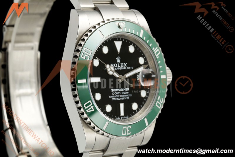 Rolex - Submariner 126610LV Kermit 904L 41mm SS/SS Black QF DD3235 Free Sprung