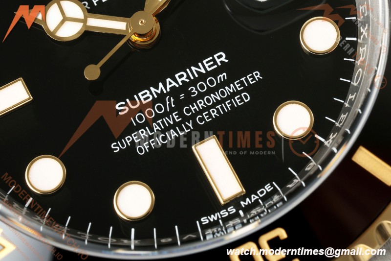 Rolex - Submariner 40mm 116613LN Gain Weight 904L YG/SS Black WF DD3135