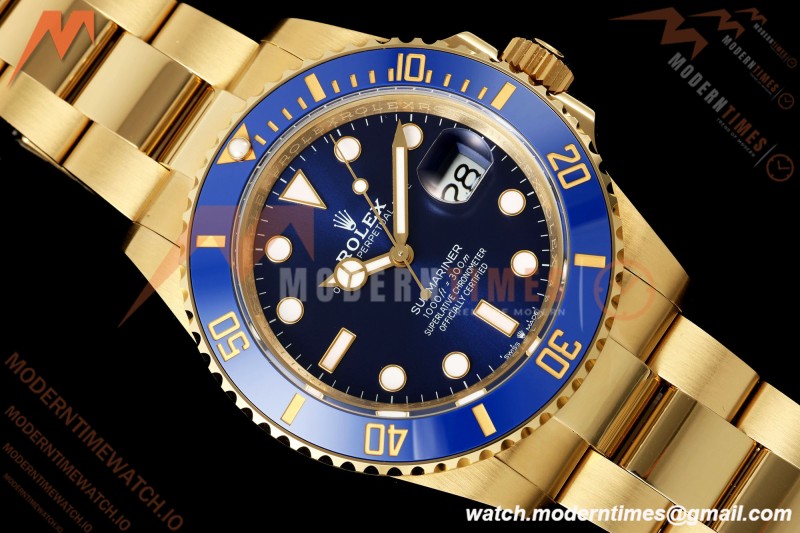 Rolex - Submariner 126618LB 41mm 904L YG/YG Blue QF JH3235 Free Sprung