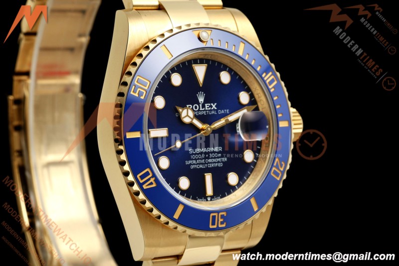 Rolex - Submariner 126618LB 41mm 904L YG/YG Blue QF JH3235 Free Sprung