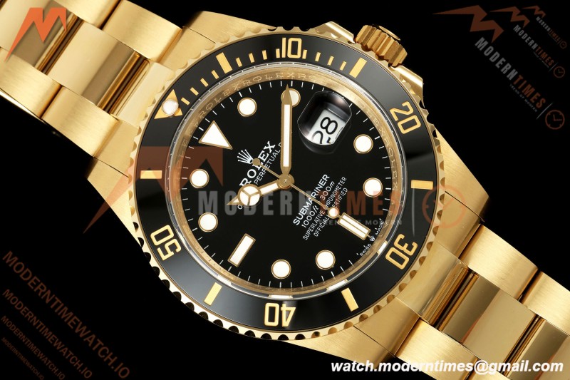 Rolex - Submariner 126618LN 41mm 904L YG/YG Black QF JH3235 Free Sprung