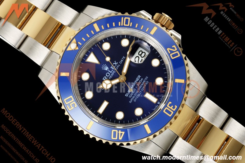 Rolex - Submariner 41mm 126613LB 904L YG/SS Blue QF JH3235 Free Sprung