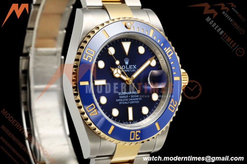 Rolex - Submariner 41mm 126613LB 904L YG/SS Blue QF JH3235 Free Sprung