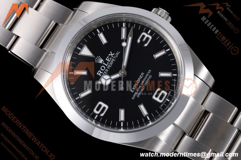 Rolex - Explorer 1 214270 39mm 904L SS/SS Black VF DD3132 | 롤렉스 – 익스플로러 I 214270 39mm 904L 스테인리스 스틸/스테인리스 스틸 블랙 VF DD3132
