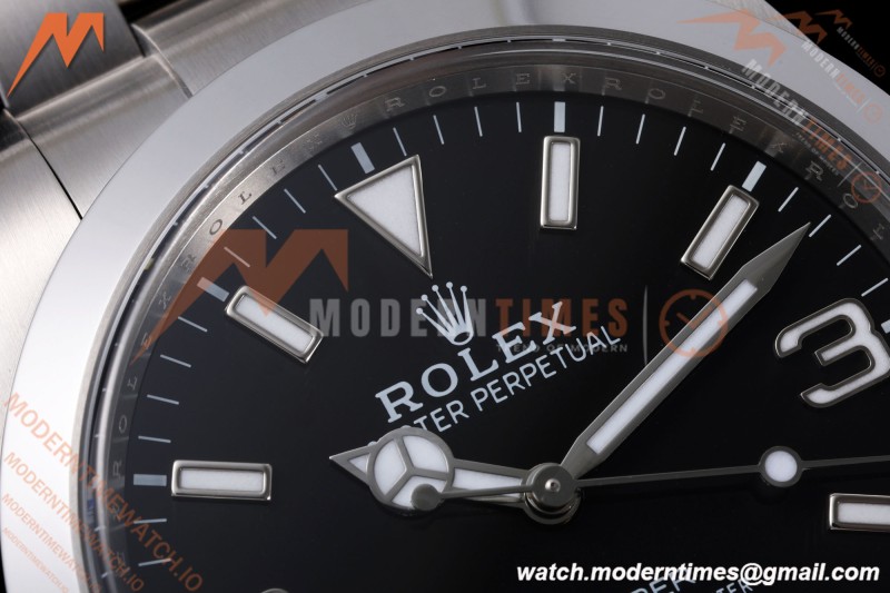 Rolex - Explorer 1 214270 39mm 904L SS/SS Black VF DD3132 | 롤렉스 – 익스플로러 I 214270 39mm 904L 스테인리스 스틸/스테인리스 스틸 블랙 VF DD3132