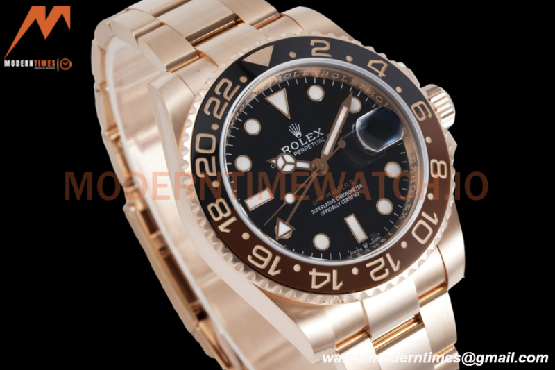 Rolex - GMT II 126715CHNR 904L Wrp RG/RG Black KF VR3186 CHS