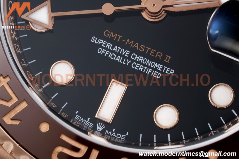 Rolex - GMT II 126715CHNR 904L Wrp RG/RG Black KF VR3186 CHS
