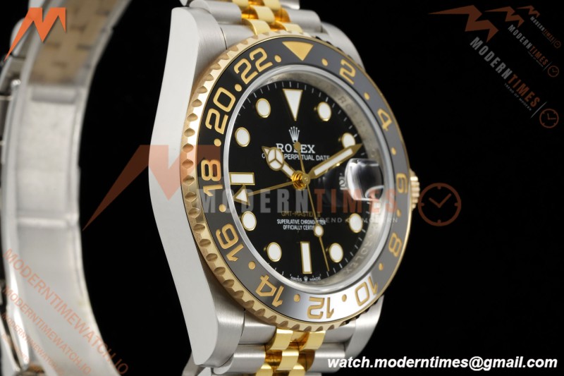 Rolex - GMT II 126713GRNR Bumblebee Jub 40mm 904L YG/SS Black QF SH3285 CHS