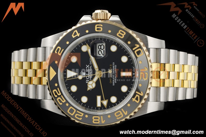 Rolex - GMT II 126713GRNR Bumblebee Jub 40mm 904L YG/SS Black QF SH3285 CHS