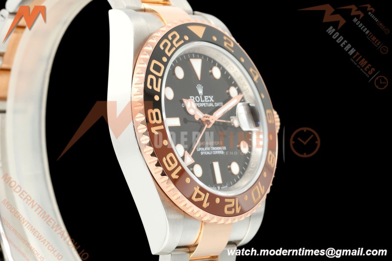 Rolex - GMT II 126711CHNR Rootbeer Oys 40mm 904L RG/SS Black QF VR3285 CHS | 롤렉스 - GMT II 126711CHNR 루트비어 오이즈 40mm 904L RG/SS 블랙 QF VR3285 CHS
