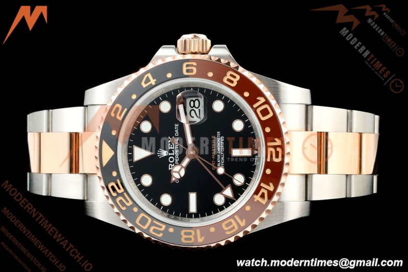 Rolex - GMT II 126711CHNR Rootbeer Oys 40mm 904L RG/SS Black QF VR3285 CHS | 롤렉스 - GMT II 126711CHNR 루트비어 오이즈 40mm 904L RG/SS 블랙 QF VR3285 CHS