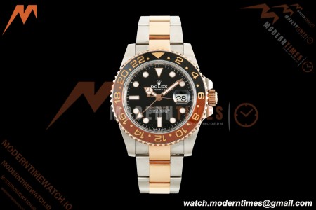 Rolex - GMT II 126711CHNR Rootbeer Oys 40mm Gain Weight 904L RG/SS Black ARF V3 VR3285 CHS | 롤렉스 - GMT II 126711CHNR 루트비어 오이즈 40mm 게인 웨이트 904L RG/SS 블랙 ARF V3 VR3285 CHS