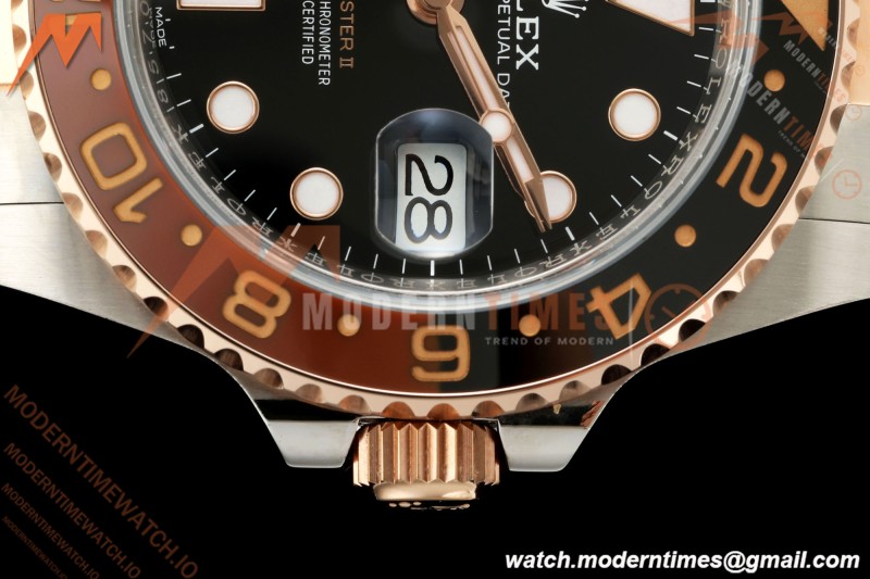 Rolex - GMT II 126711CHNR Rootbeer Oys 40mm Gain Weight 904L RG/SS Black ARF V3 VR3285 CHS
