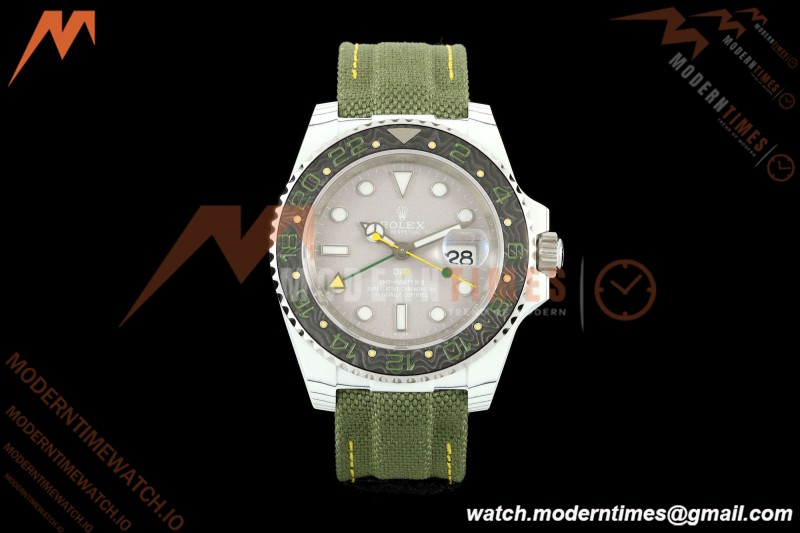 Rolex - GMT Master DiW 40mm Verdant Gray Automatic White Carbon Fiber FC/NY Grey Dial DIWF VR3285