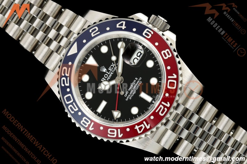 Rolex - GMT II 126710BLRO Pepsi 40mm 904L Jub SS/SS Black QF V2 SH3285 CHS