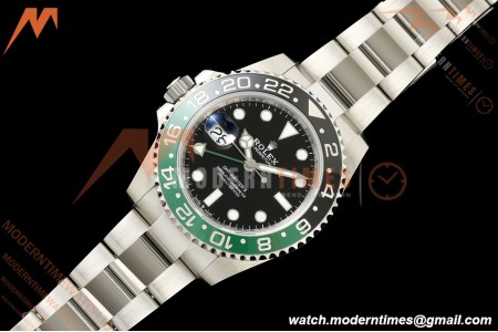 Rolex - GMT II 126720VTNR 40mm 904L Oys SS/SS LHD Black Dial SCF SH3285 CHS | SCF 팩토리 롤렉스 GMT-마스터 II 126720VTNR "스프라이트" 오이스터 브레이슬릿 SH3285 왼손잡이용 올바른 핸드 스택!