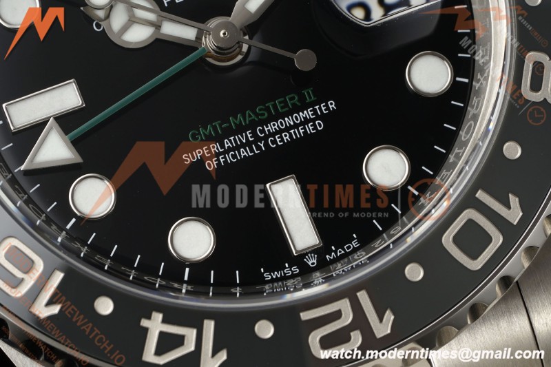 Rolex - GMT II 126710GRNR Bruce Wayne 40mm 904L Oyster SS/SS Black Clean Plus DD3285 CHS