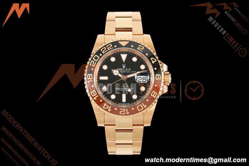 Rolex - GMT II 126715CHNR Rootbeer Oys 40mm 904L RG/RG Black VF DD3285 CHS