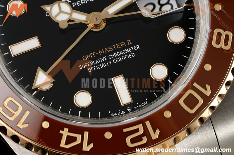 Rolex - GMT II 126711CHNR Rootbeer Gain Weight Oys 40mm 904L RG/SS Black VSF DD3285 CHS | 롤렉스 - GMT II 126711CHNR 루트비어 무게 조정 오이스터 40mm 904L 로즈골드/스테인리스 블랙 다이얼 VSF DD3285 CHS