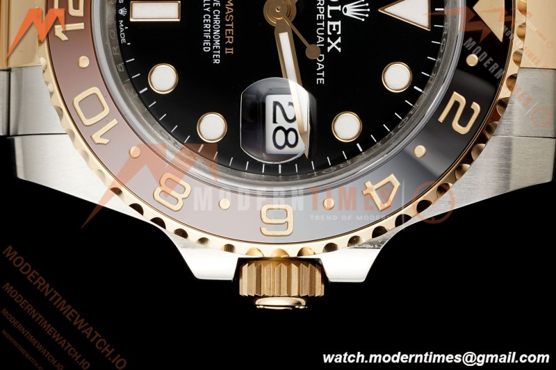 Rolex - GMT II 126711CHNR Rootbeer Gain Weight Oys 40mm 904L RG/SS Black VSF DD3285 CHS | 롤렉스 - GMT II 126711CHNR 루트비어 무게 조정 오이스터 40mm 904L 로즈골드/스테인리스 블랙 다이얼 VSF DD3285 CHS