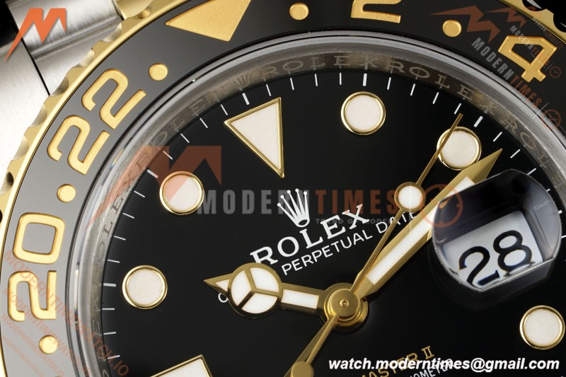 Rolex - GMT II 126713GRNR Bumblebee Gain Weight Jub 40mm 904L YG/SS Black VSF DD3285 CHS