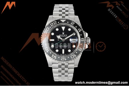 Rolex - GMT II 126710GRNR Bruce Wayne 40mm 904L Jub SS/SS Black Dial RWF JH3285 Free Sprung