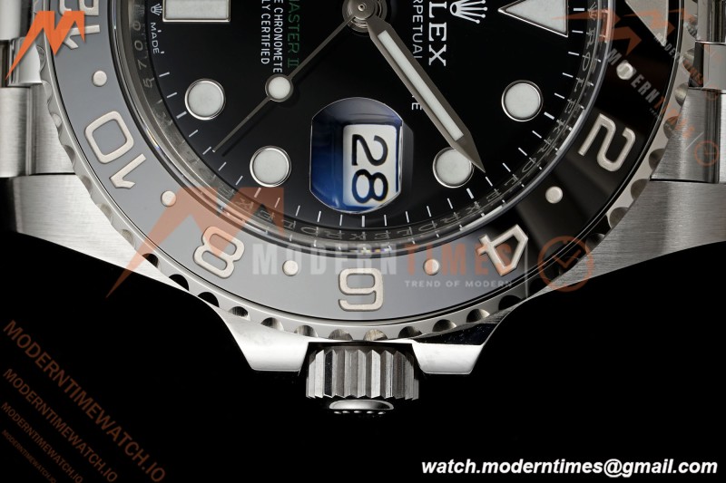 Rolex - GMT II 126710GRNR Bruce Wayne 40mm 904L Jub SS/SS Black Dial RWF JH3285 Free Sprung