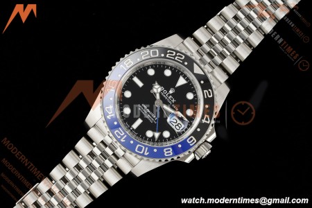 Rolex - GMT II 126710BLNR Batgirl 40mm 904L Jub SS/SS Black Dial RWF JH3285 Free Sprung
