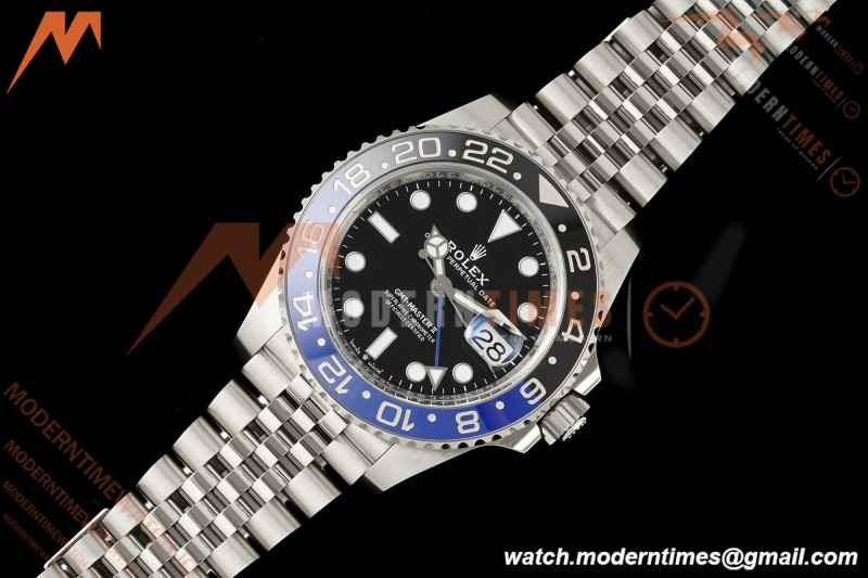 Rolex - GMT II 126710BLNR Batgirl 40mm 904L Jub SS/SS Black Dial RWF JH3285 Free Sprung