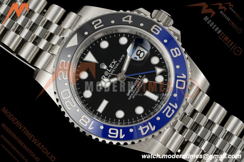 Rolex - GMT II 126710BLNR Batgirl 40mm 904L Jub SS/SS Black Dial RWF JH3285 Free Sprung