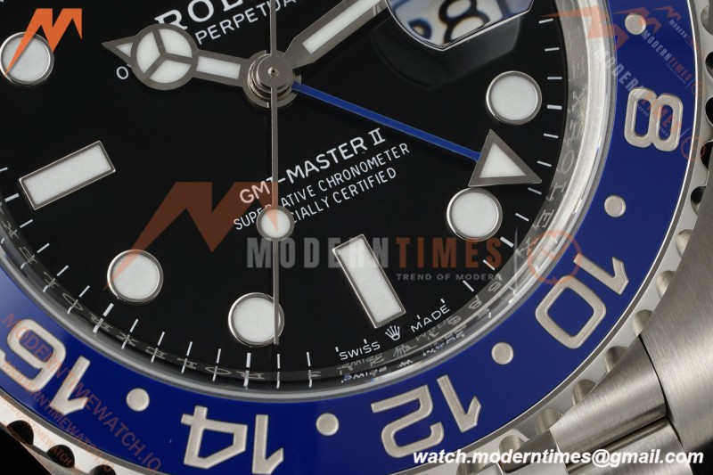 Rolex - GMT II 126710BLNR Batgirl 40mm 904L Jub SS/SS Black Dial RWF JH3285 Free Sprung