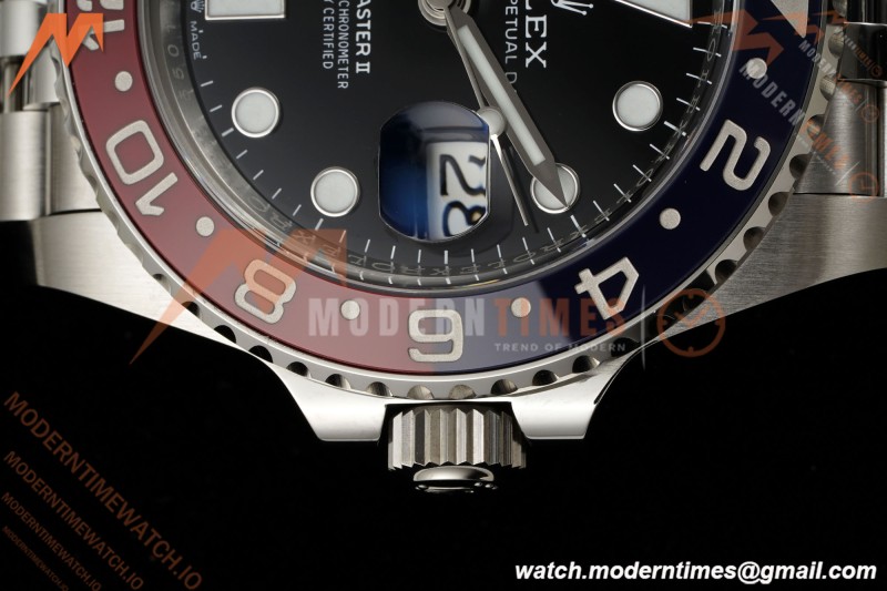 Rolex - GMT II 126710BLRO Pepsi 40mm 904L Jub SS/SS Black Dial RWF JH3285 Free Sprung