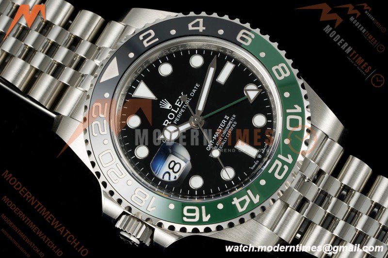 Rolex - GMT II 126720VTNR LHD 40mm 904L Jub SS/SS Black Dial RWF JH3285 Free Sprung