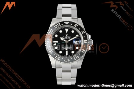 Rolex - GMT II 126710GRNR Bruce Wayne 40mm 904L Oys SS/SS Black Dial RWF JH3285 Free Sprung