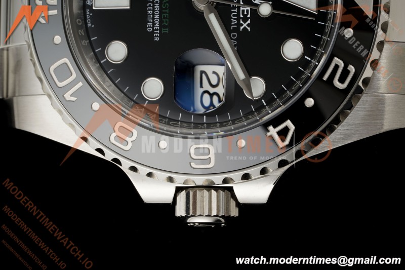 Rolex - GMT II 126710GRNR Bruce Wayne 40mm 904L Oys SS/SS Black Dial RWF JH3285 Free Sprung