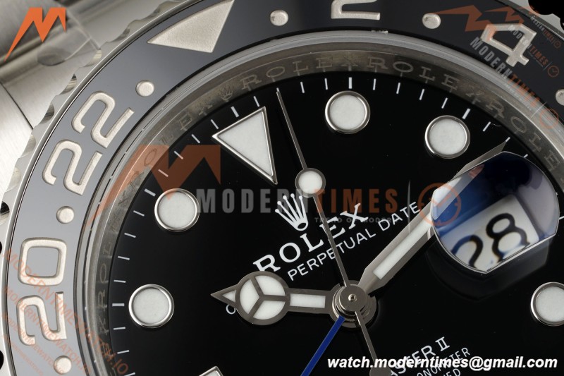 Rolex - GMT II 126710BLNR Batman 40mm 904L Oys SS/SS Black Dial RWF JH3285 Free Sprung