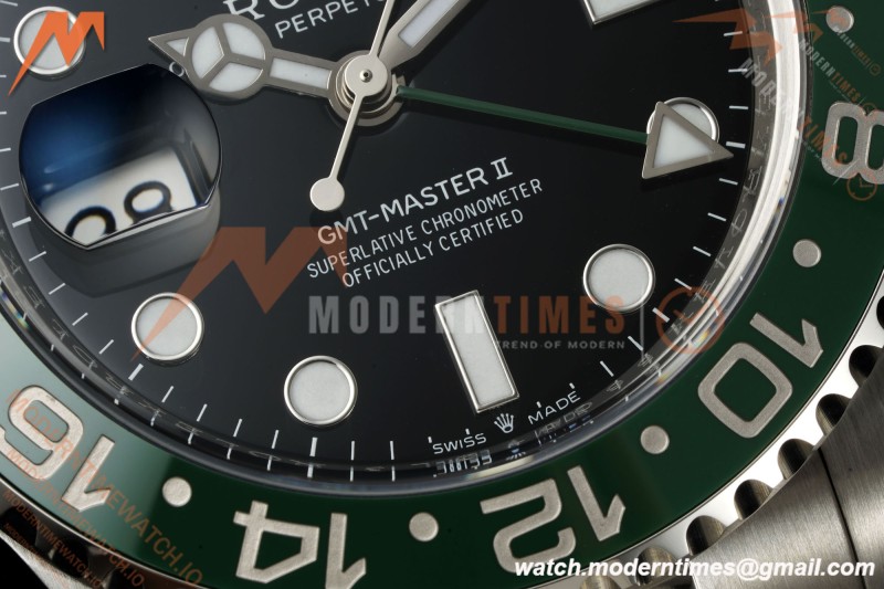 Rolex - GMT II 126720VTNR LHD 40mm 904L Oys SS/SS Black Dial RWF JH3285 Free Sprung