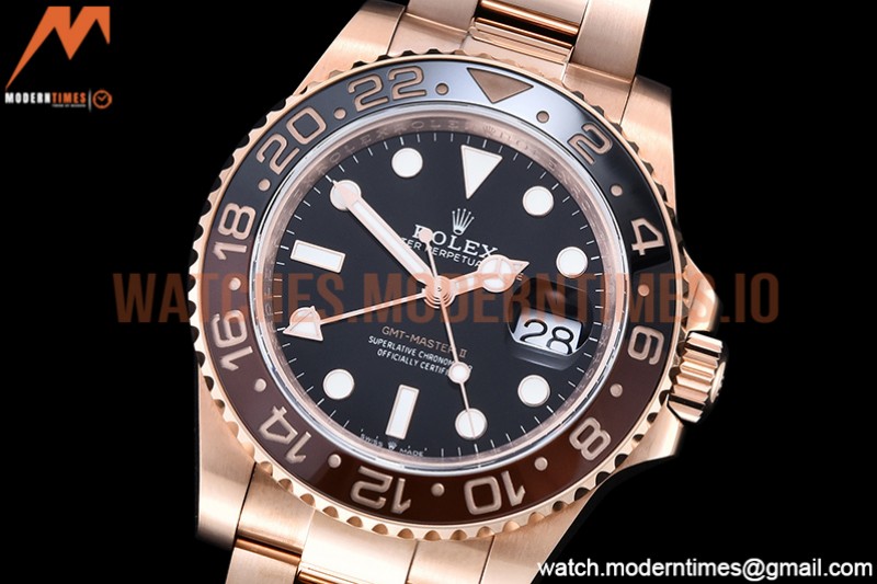 Rolex - GMT II 126715CHNR 904 RG/RG Blk GMF V6 SH3285 CHS