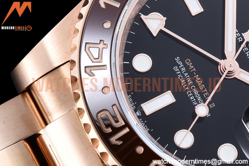 Rolex - GMT II 126715CHNR 904 RG/RG Blk GMF V6 SH3285 CHS