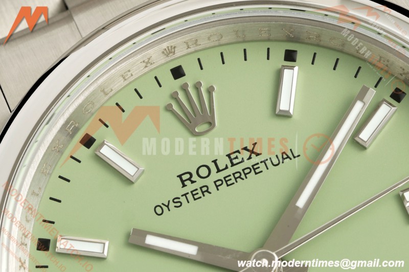 Rolex - Oyster Perpetual 126000 36mm Oys Smt 904L SS/SS Pistachio Green Dial GMF V2 VR3230