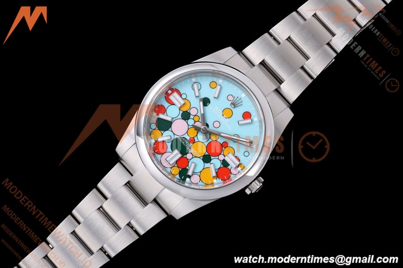 Rolex - Oyster Pert 41mm 124300 904L SS/SS Turquoise Celebration Dial VF DD3230 | 롤렉스 오이스터 퍼페추얼 41mm 124300 904L 스테인리스 스틸/스테인리스 스틸 터콰이즈 셀레브레이션 다이얼 VF DD3230