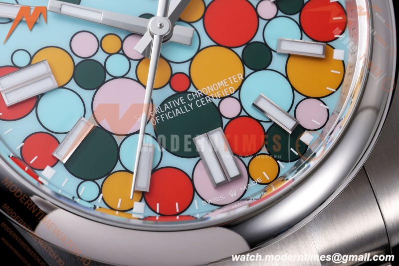 Rolex - Oyster Pert 41mm 124300 904L SS/SS Turquoise Celebration Dial VF DD3230 | 롤렉스 오이스터 퍼페추얼 41mm 124300 904L 스테인리스 스틸/스테인리스 스틸 터콰이즈 셀레브레이션 다이얼 VF DD3230